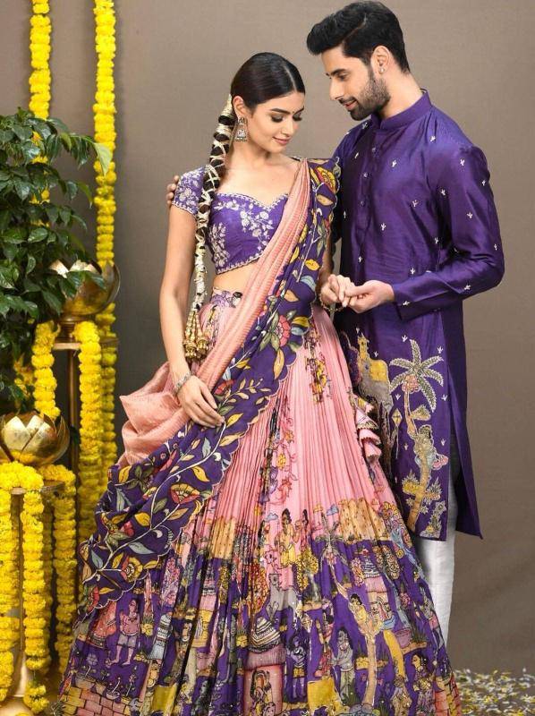 Launching Kalamkari PC 537 Cotton Lehenga choli wholesalers in Bangalore